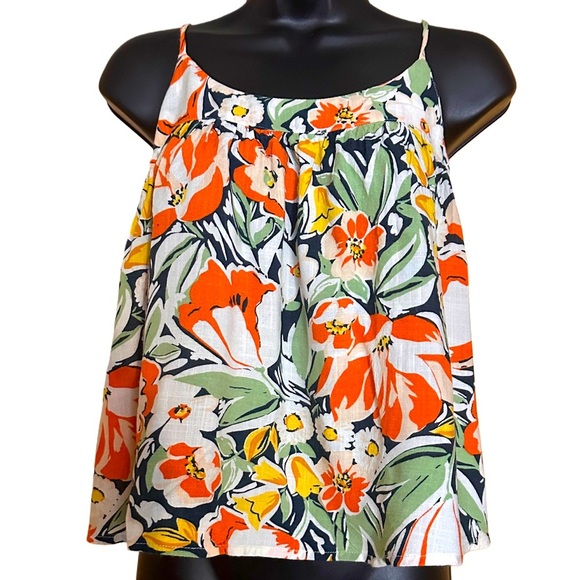 Women’s Melbourne Crop Top Spaghetti Strap Color Coral Bloom Size XS - Picture 3 of 7